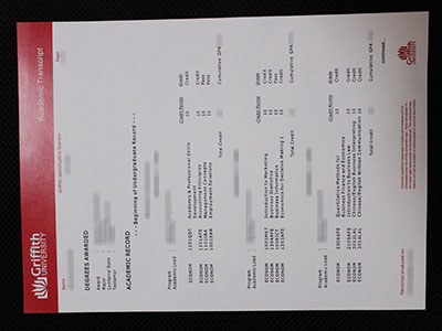 Griffith University transcript1