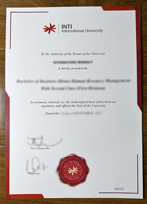 INTI International University diploma