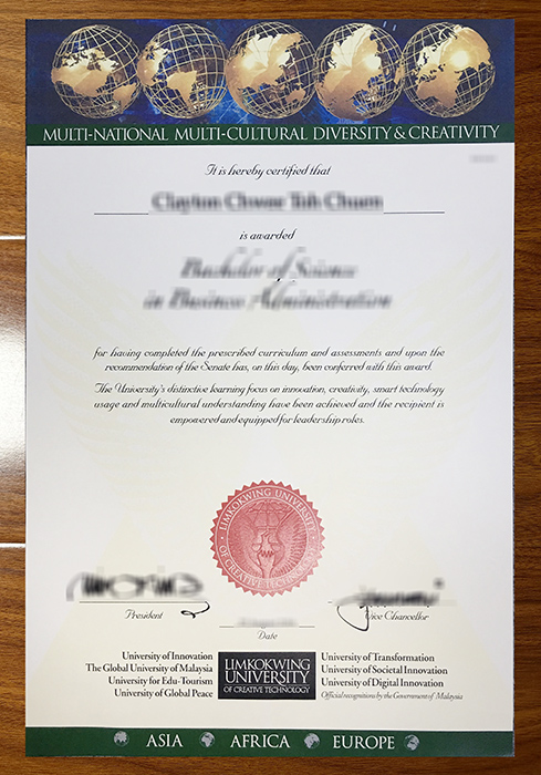 Limkokwing University diploma