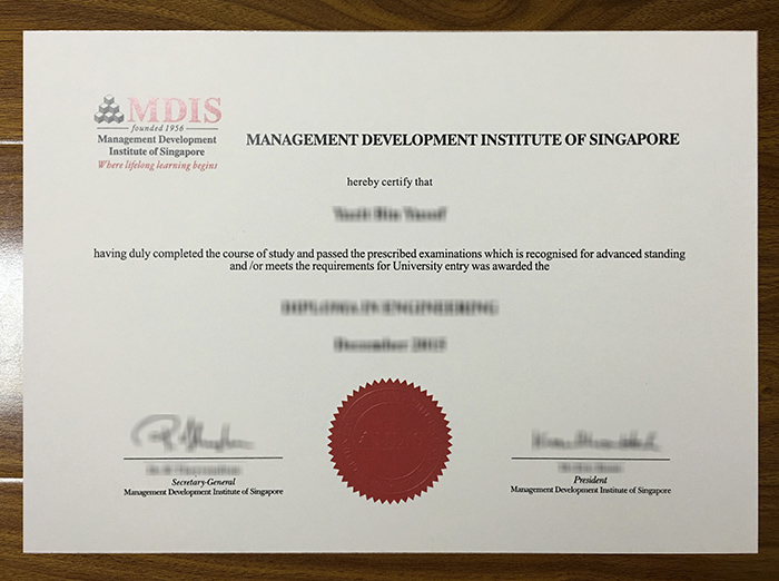 Management Development Institute of Singapore diploma