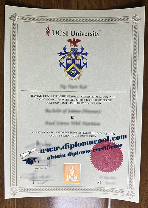 UCSI University diploma
