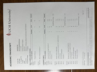 UCSI University transcript1