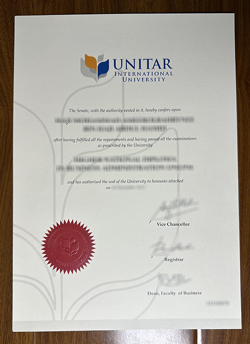 UNITAR International University diploma