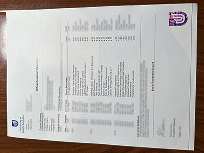 University of South Australia transcript1
