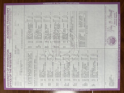 University of Washington transcript1