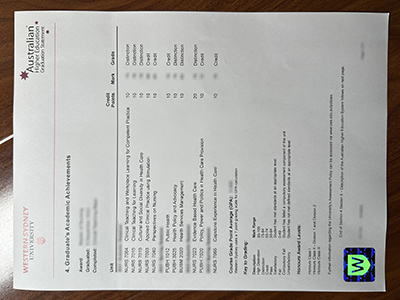 Western Sydney University transcript1