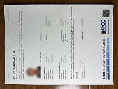 ACRO UK Police Certificate1