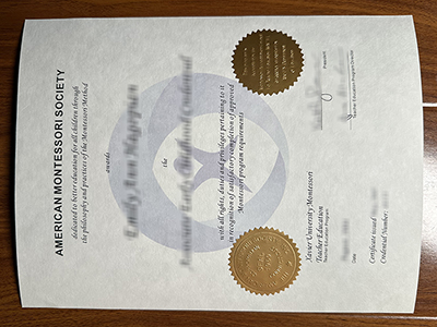 American Montessori Society certificate1