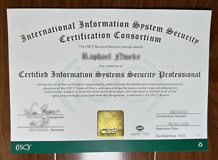 CISSP certificate