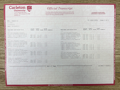 Carleton University transcript1