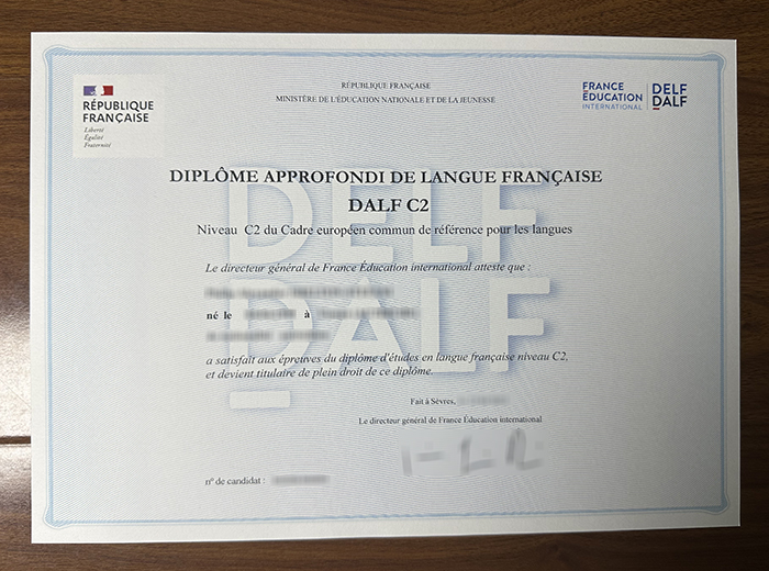 DALF certificate