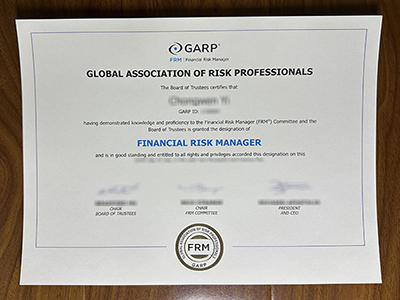 Financial Risk Manager certificate1