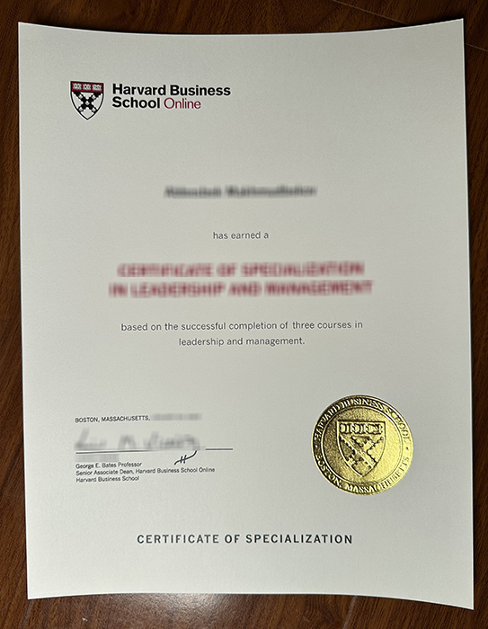 Harvard Business School Online certificate