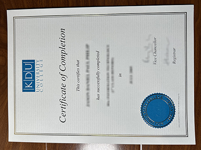 KDU University College diploma1