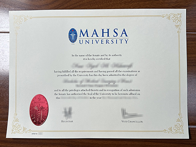 MAHSA University diploma1