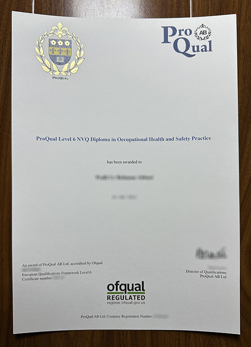 ProQual Level 6 NVQ diploma