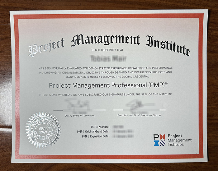 Project Management Professional certificate