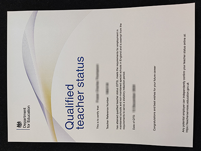 Qualified Teacher Status certificate1