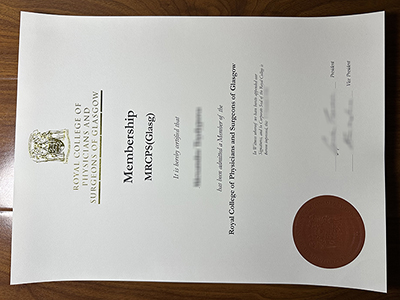 Royal College of Physicians and Surgeons of Glasgow certificate1