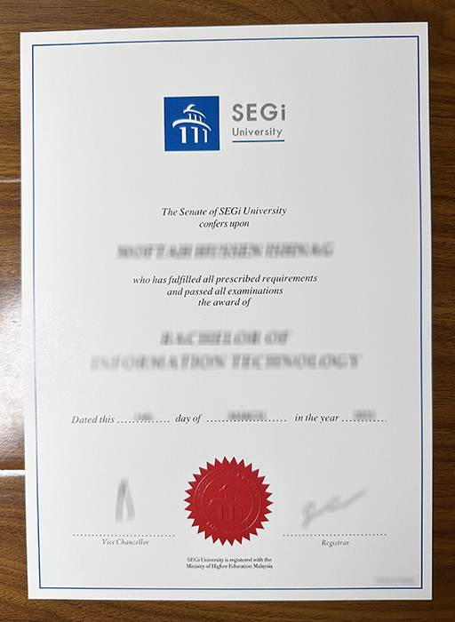 SEGi University diploma
