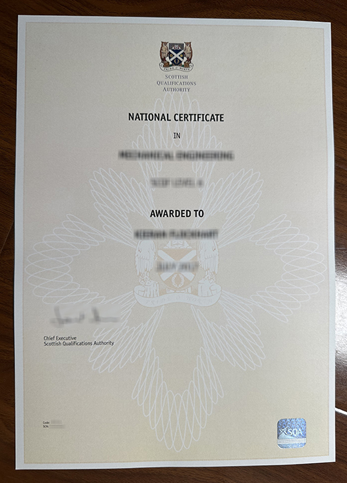 SQA certificate