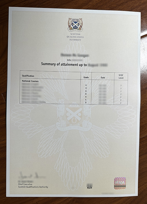 SQA transcript