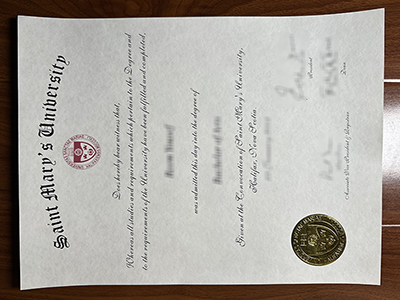 Saint Mary’s University diploma1