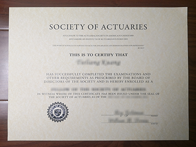 Society of Actuaries certificate1