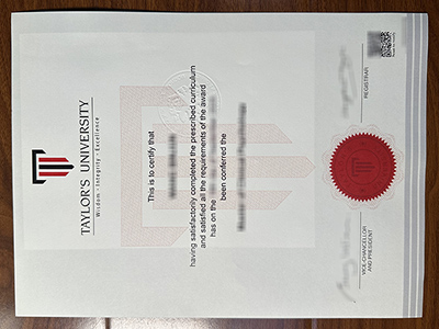 Taylor’s University diploma1