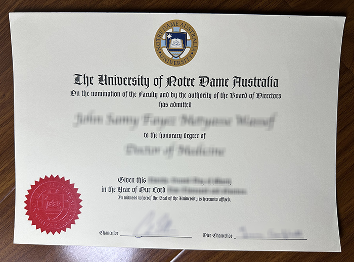 University of Notre Dame Australia diploma