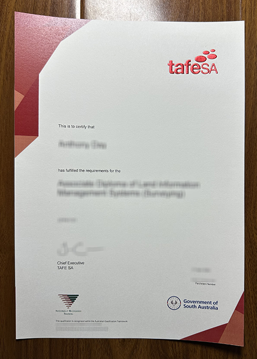 tafeSA certificate